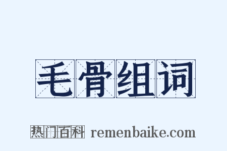 毛骨组词是什么意思的图片